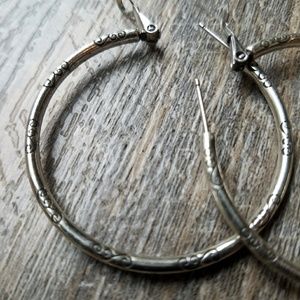 Brighton siver hoop earrings